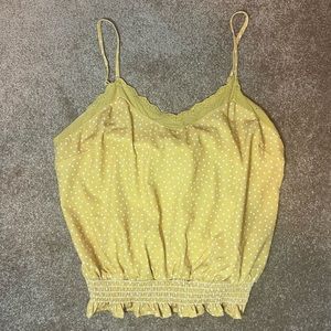 Yellow cropped tank M